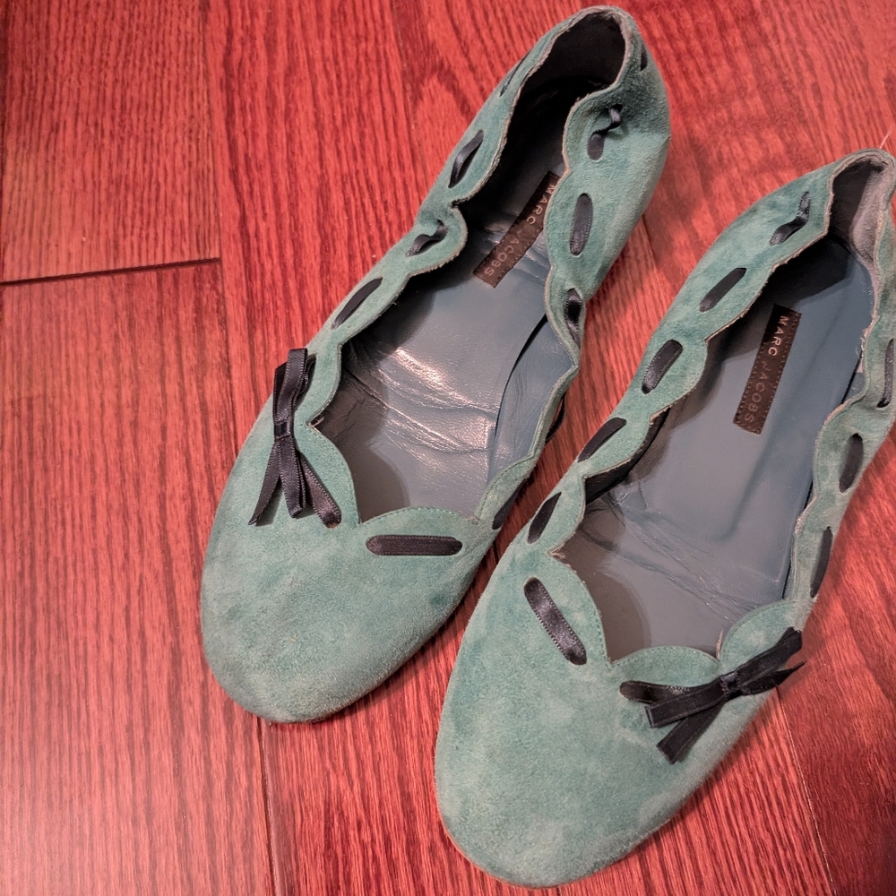 Authentic Marc Jacobs Green Suede Women's Shoes